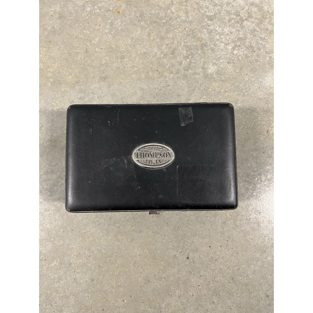 1915‎ Thompson & Co., Inc. Black Vinyl Cigar Humidor Box - Partial Accessories